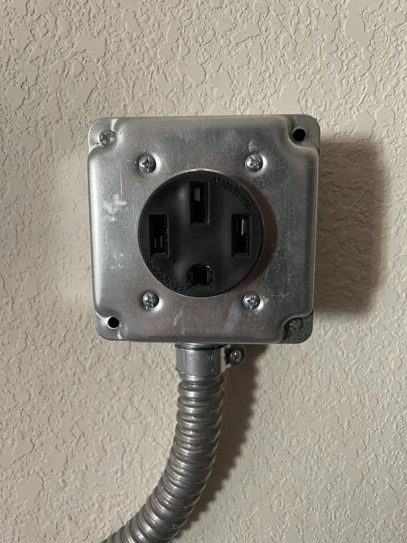 NEMA 14-50 outlet installed for Electrical Panel Upgrade in Westview